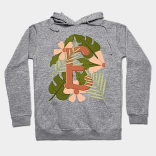 letter e floralart Hoodie